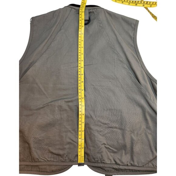 Anglers Fishing Vest With Multiple Pockets Adjustable Design Cotton Fabric Green - Picture 6 of 13